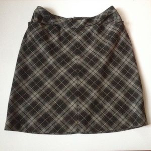 Gap gray plaid A-line mini skirt