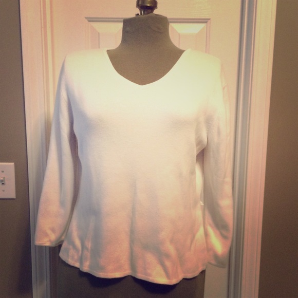 Cotton knit sweater 3/4 sleeve