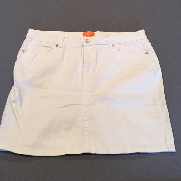 White Jean Skirt
