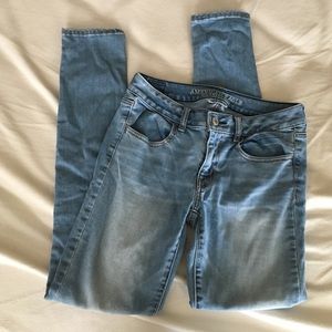 American Eagle Jeggings Light Blue 6 Long