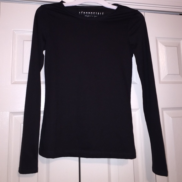 solid black long sleeve shirt