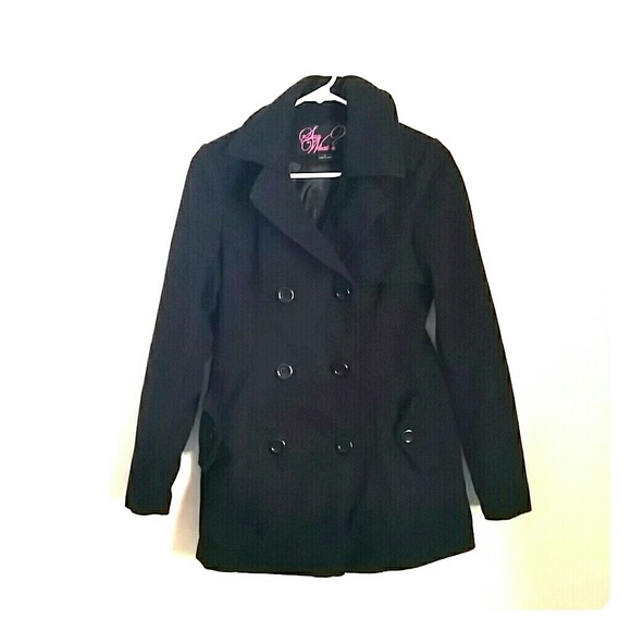 Black Double-Breasted Coat