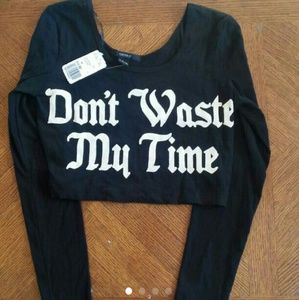 NWT Long sleeved crop top