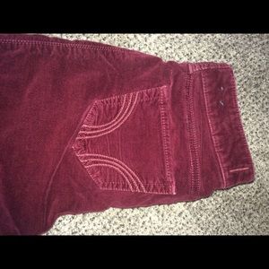 Hollister corduroy burgundy pants