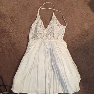 White Backless Dress