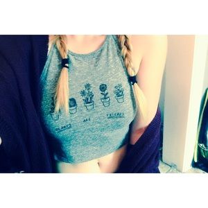 "Plants are Friends" Crop Top/Halter