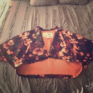 Printed Cropped Jacket