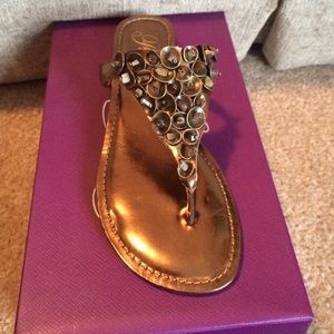 Fergie bronze sandals