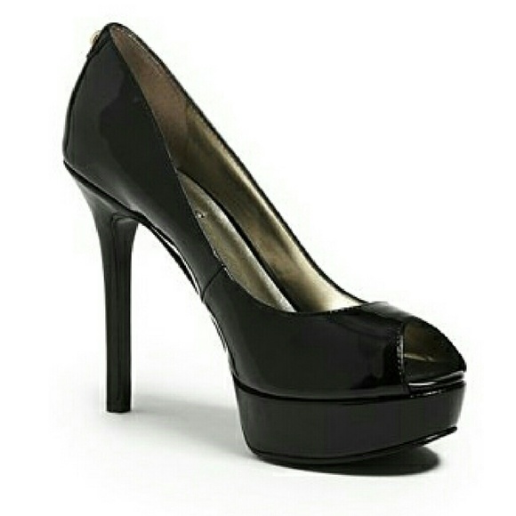Guess Black Peeptoe Pumps - Picture 1 of 4