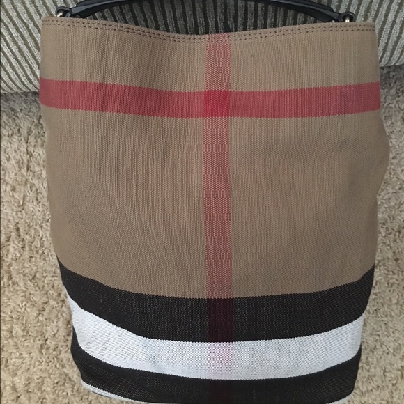Authentic Burberry canvas check medium  Hobo