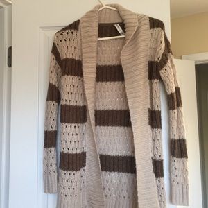 Brown and Beige Cardigan