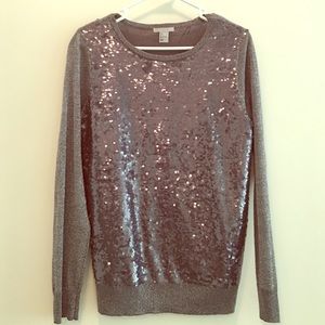 H&M Grey Sequin Sweater