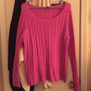 Magenta Cable Knit Sweater