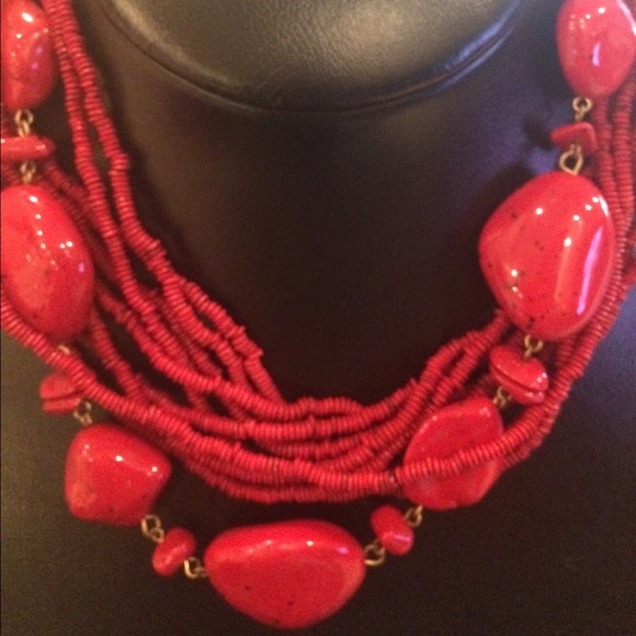 Red Statement Necklace