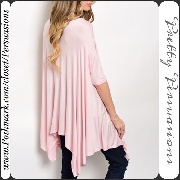 FINAL SALEπ»Blush Pink Draping Swing Tunic Dress - Picture 2 of 4