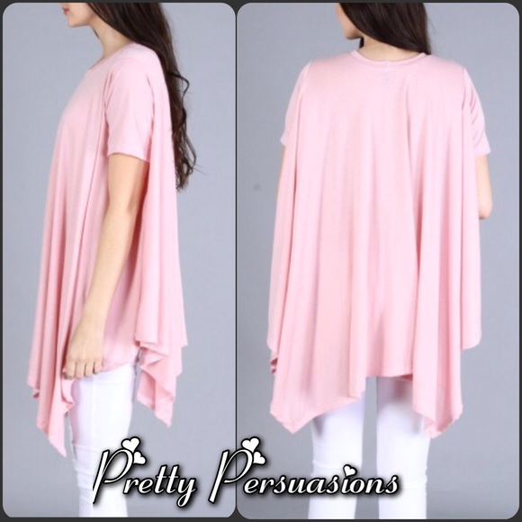 FINAL SALEπ»Blush Pink Draping Swing Tunic Dress - Picture 4 of 4