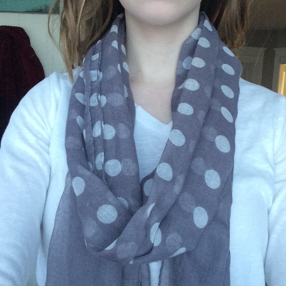 Cute Grey Polka Dot Scarf