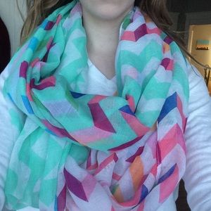 Colorful Mint Chevron Infinity Scarf