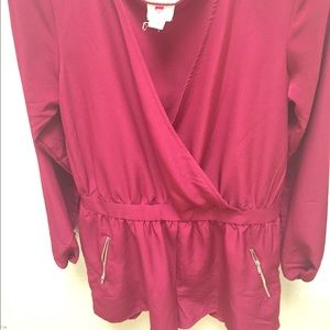 Burgundy romper!