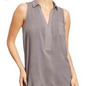 Taupe Old Navy Crepe Pocket Tank
