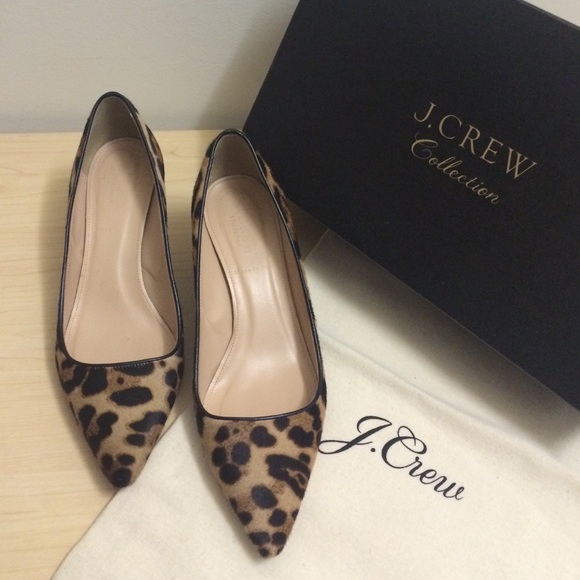 J.Crew Leopard Kitten Heels, Size 6