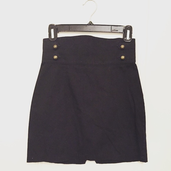 H&M Nautical Skirt w/Gold Button Military Detail