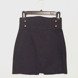 H&M Nautical Skirt w/Gold Button Military Detail