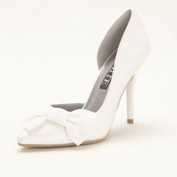 David's Bridal bow heels