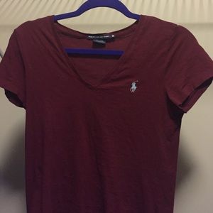 Maroon V-Neck Tee
