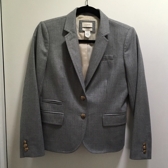 J.Crew Schoolboy Blazer in Light Gray