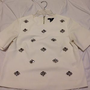 Cream and jeweled box top