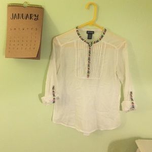 100%cotton blouse with gold buttons✨