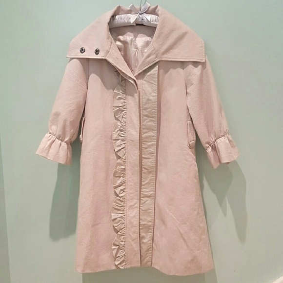 Hazel Pale Pink Trench Coat Jacket