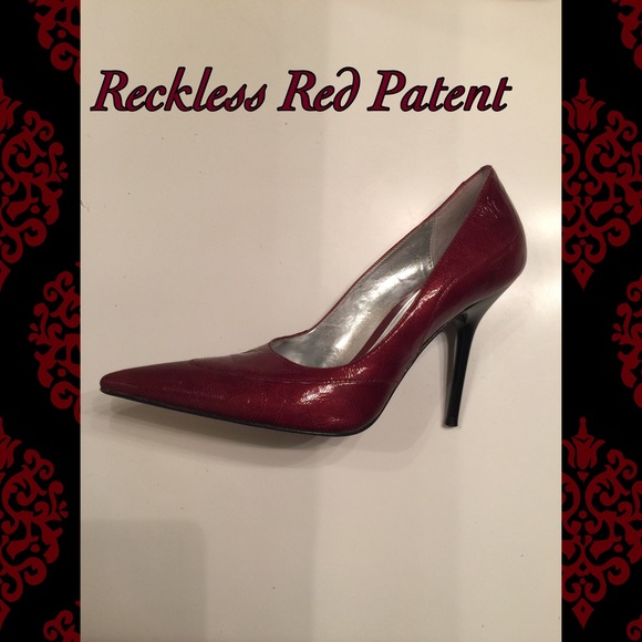 Reckless Red patent leather pumps