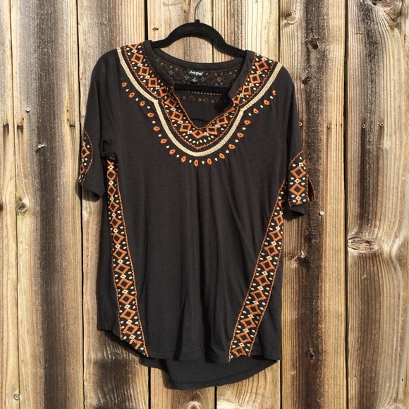 Lucky Brand Embroidered Top