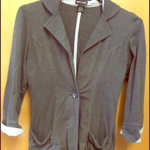 Wet Seal One Button Gray Blazer