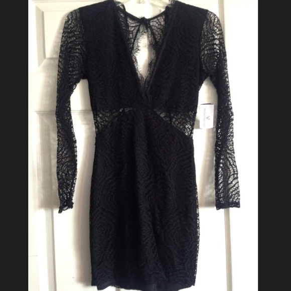 Black lace dress