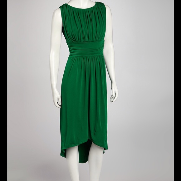 AA studio Dresses & Skirts - AA studio emerald green hi-lo dress size 8 VGUC