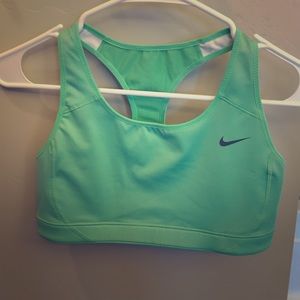 Green Nike sports bra
