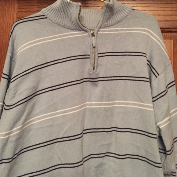 Mens blue xxl 3/4 zip sweater. Smoke free