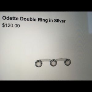 Odette Double Ring in Silver