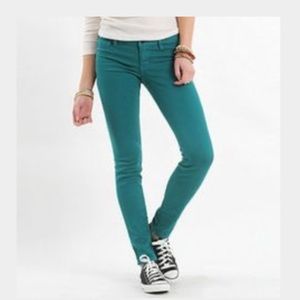 **SOLD**BULLHEAD BLACK Turquoise Denim Leggings