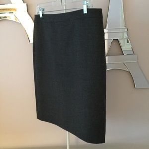 J Crew charcoal grey wool skirt.