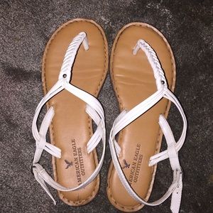 White strapped sandals