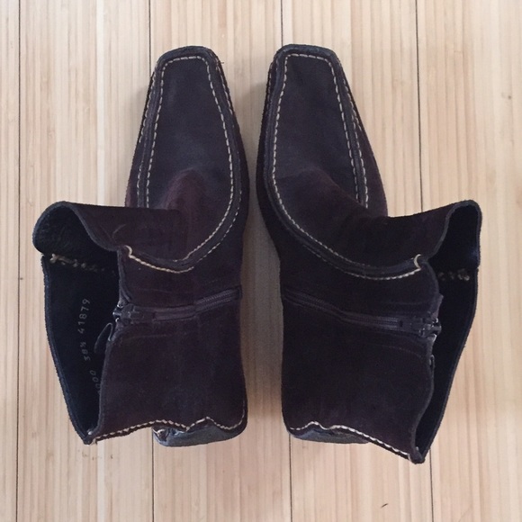 Pons Quintana chocolate brown suede ankle boots