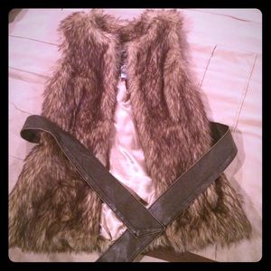 Small faux fur vest