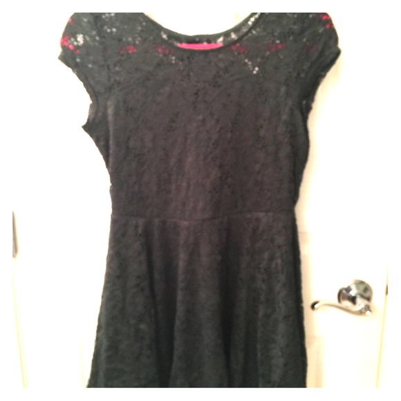 Dark olive green dress.