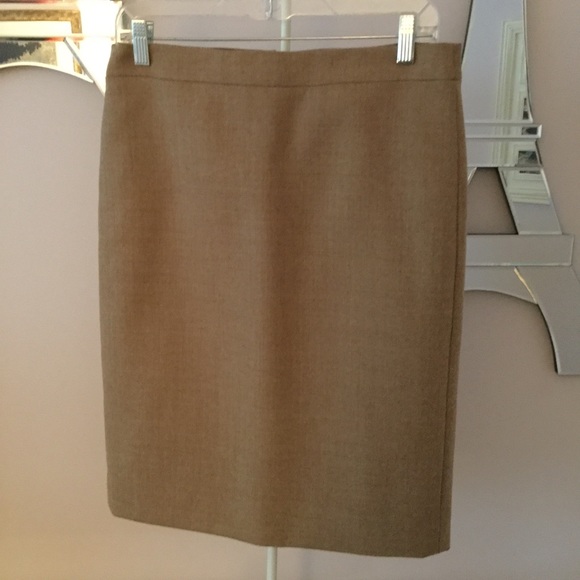 J Crew wool camel skirt.