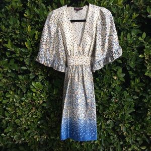 Betsey Johnson Floral 100% Silk Dress