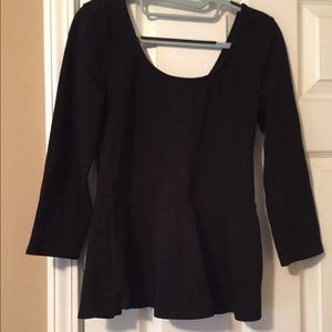 Cute black peplum top